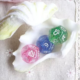 Astro Dice Astrodice - Set of 3 Glitter - Polyhedral Divination Astrology Zodiac Astro Dice Astrodice - Set of 3 Glitter - Polyhedral Divination Astrology Zodiac