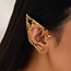 Fairy Ears Cuff Elf Charm Fae Flowers - Gold (Plated) Set