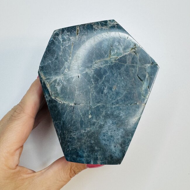 Polished Blue Apatite Free Form Large - Specimen #1