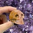 Strawberry (Red Guava) Quartz Skull - Medium 2" Carving