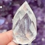 Clear (Crystal) Quartz Faceted Flames - Small 1-2" Carving Rainbows