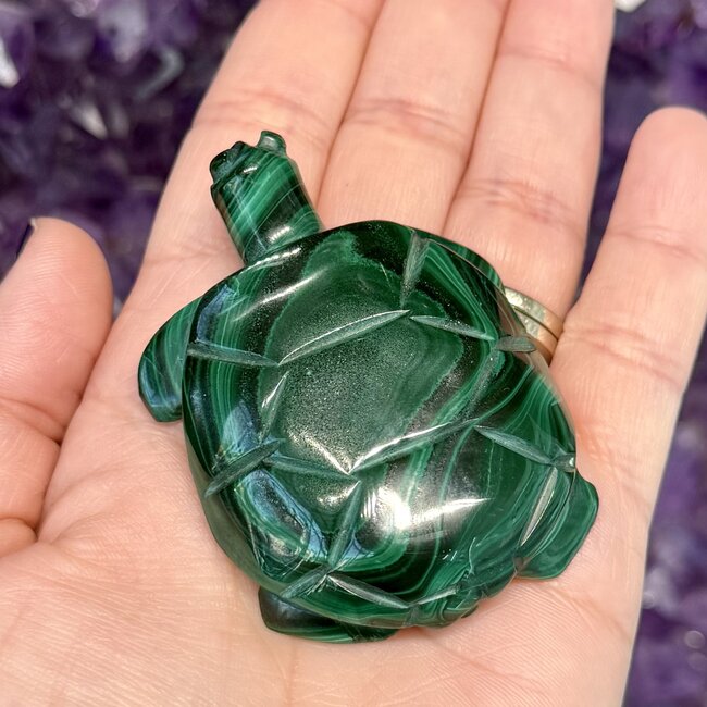 Malachite Turtles - Medium 2.5" Animal Carving