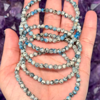 K2 Blueberry Jasper Bracelets - 4mm Mini K2 Blueberry Jasper Bracelets - 4mm Mini