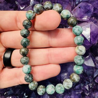 Pyrite in Green Jade Bracelets  - 8mm