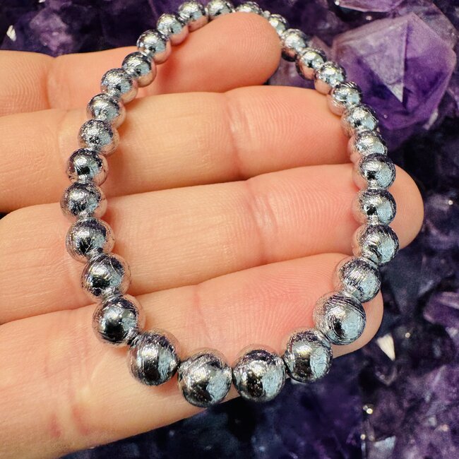 Gibeon Meteorite Bracelet - 6mm (30 beads)