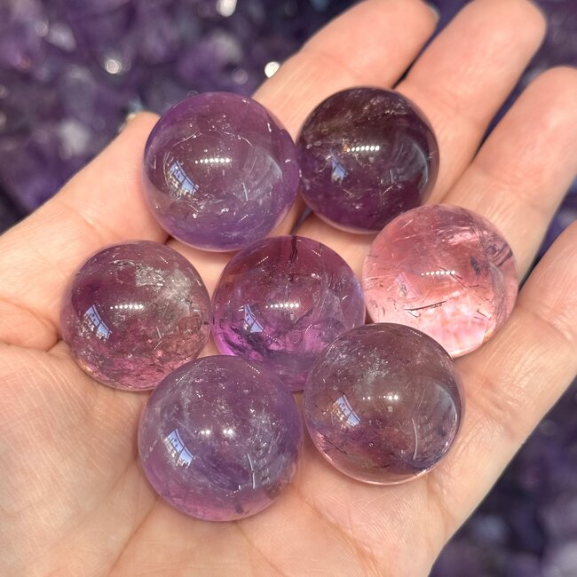 Ametrine (Amethyst Citrine) Sphere Orb - 20-25mm