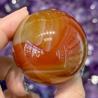 Banded Carnelian Sphere Orb - 50mm