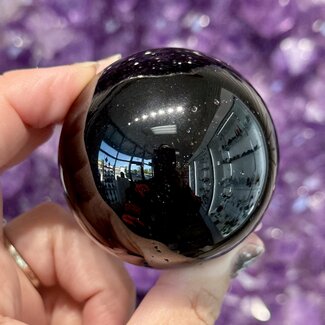 Black Obsidian Sphere Orb - 50mm Black Obsidian Sphere Orb - 50mm