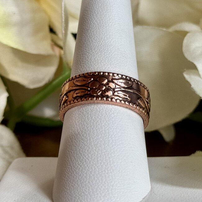 Copper Rings - Adjustable Flowers Magnetic
