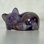 Chevron Amethyst Sleeping Kitten Kitty Cats - Small 1" Animal Carving Figurine