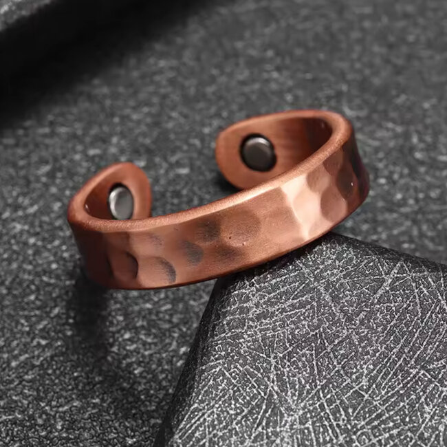 Copper Rings - Adjustable Dimpled Magnetic