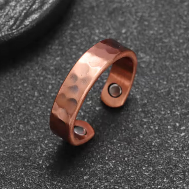 Copper Rings - Adjustable Dimpled Magnetic