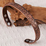 Copper Cuff Bracelet with Magnets - Flowers  Adjustable Vintage