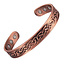 Copper Cuff Bracelet with Magnets - Link Chain Adjustable  Vintage
