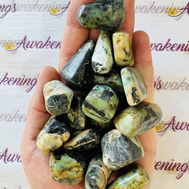Cuprite Chrysocolla Black Tourmaline - Tumbled