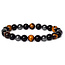 Black Obsidian, Hematite & Gold Tiger Eye (Power & Protection) Bracelets - 4mm
