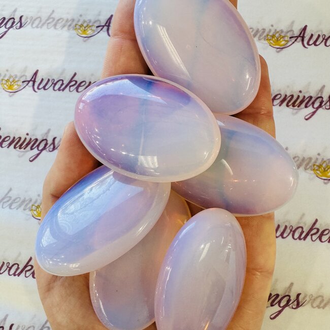 Pink Opalite Palm Pillow Pocket Stone