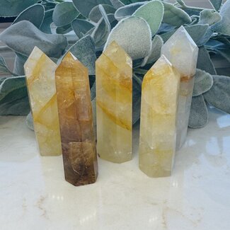 Golden Healer (Yellow Hematoid) Quartz Tower Point Generator - Medium (3-4")