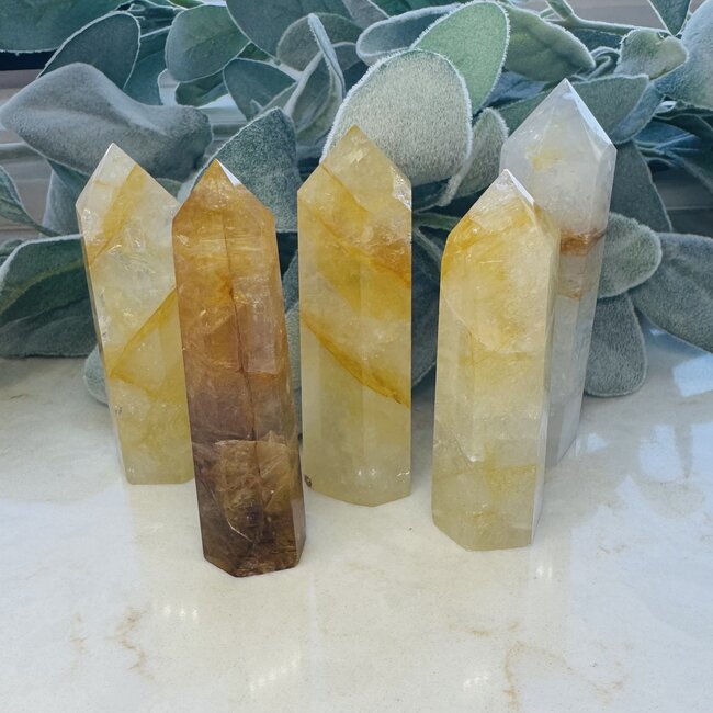 Golden Healer Quartz (Yellow Hematoid) Tower Point Generator - Medium (3-4")