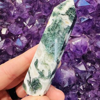 Moss Agate Tower Point Generator - Medium (3-4") Moss Agate Tower Point Generator - Medium (3-4")