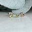 Peridot Earrings - 3mm Faceted Studs Claw Prong Set - Sterling Silver Gemstone Jewelry