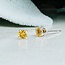 Citrine Earrings - 3mm Faceted Studs Claw Prong Set - Sterling Silver Gemstone Jewelry