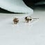 Smoky Smokey Quartz Earrings - 3mm Faceted Studs - Sterling Silver Gemstone Jewelry