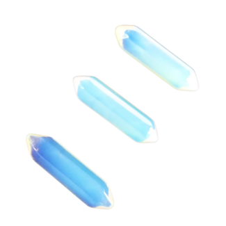 Opalite Double Terminated DT Points - Small Faceted Massage Wand 1.5" Opalite Double Terminated DT Points - Small Faceted Massage Wand 1.5"