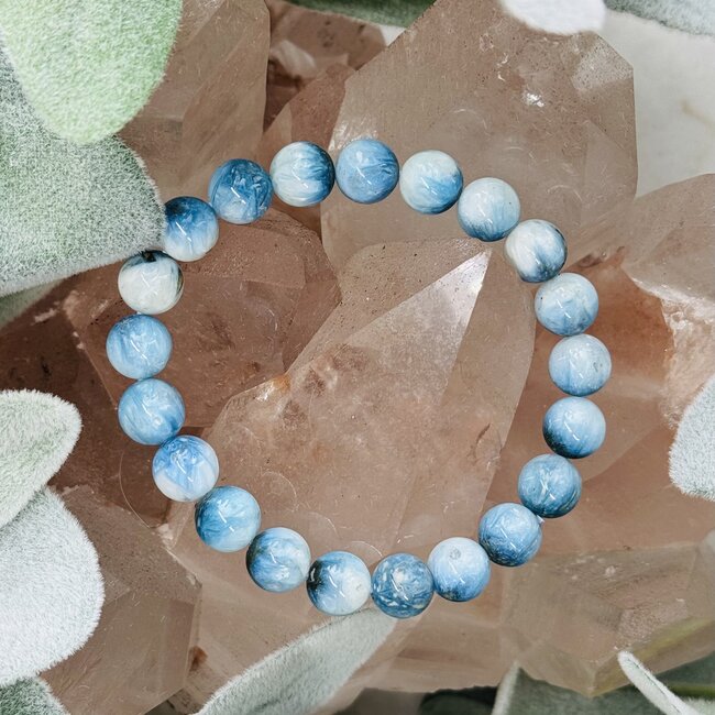 Blue Ice (Glacierite Nakaurite) Bracelets - 9-10mm