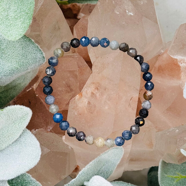 Blue Sapphire Multi-Colored Gradient Faceted Bracelets