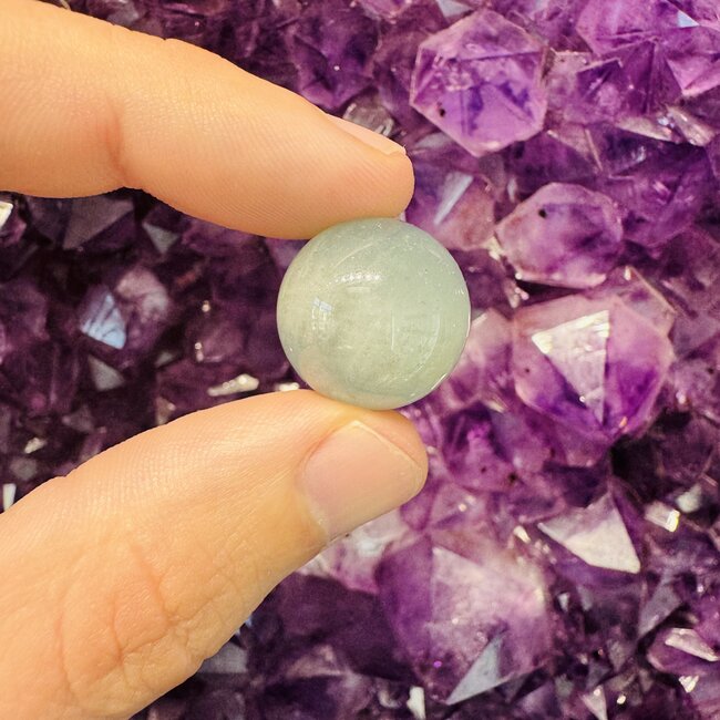 Aquamarine Spheres Orbs - 15-20mm Mini