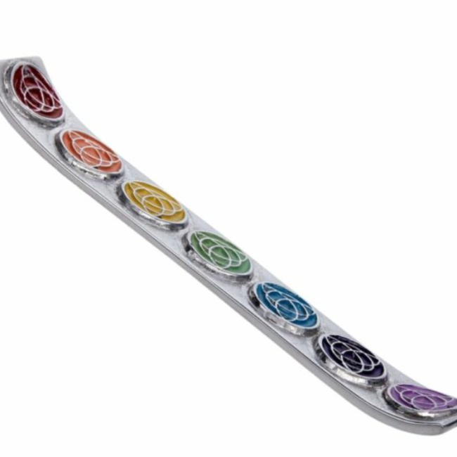 Incense Stick Burner Sled Metal Holder Boat Carved Canoe - Celtic Trinity