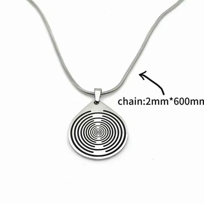 Lakhovsky Necklace - 24" Snake Chain MWO EMF Blocker - Stainless Steel - Tesla Polorizing Scalar Energy Protection