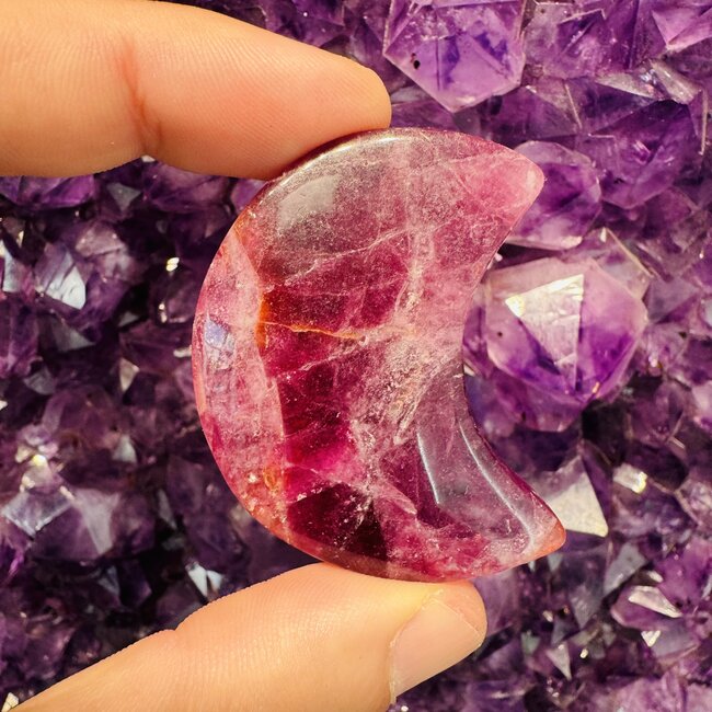 Purple Fluorite Moons - Large (2")