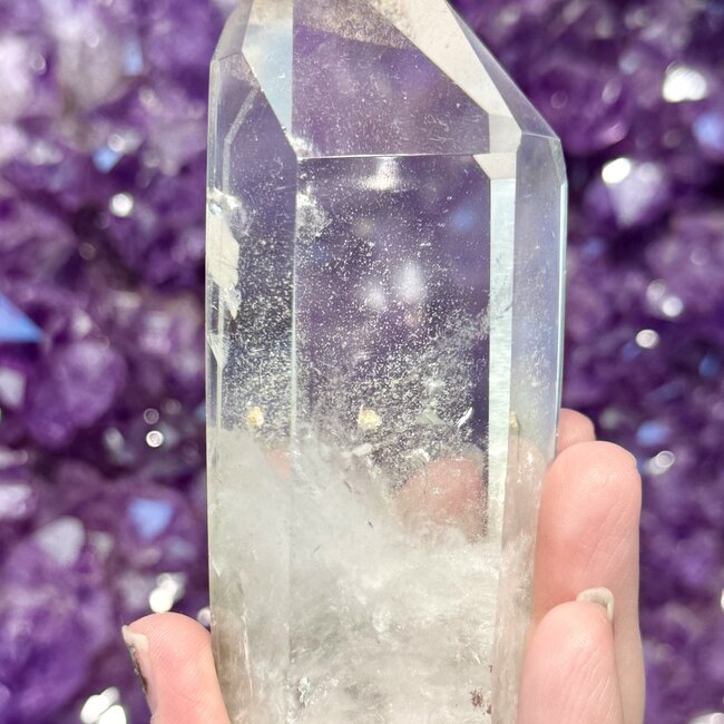 Garden (Landscape Ghost Phantom) Quartz Lodolite Tower Point Generator - Extra Large 4" Specimen