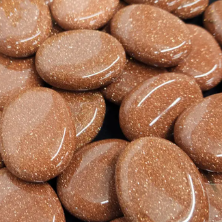 Gold Sandstone (Goldstone) Sand Stone Palm Pillow Stone