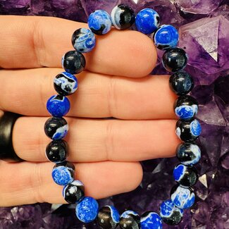 Blue Orca Agate Bracelets - 8mm