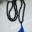 Blue Goldstone Japa Malas - Japamalas Prayer Meditation Mantra Counting Beads Necklace - 8mm