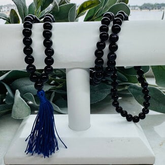 Blue Goldstone Japa Malas - Japamalas Prayer Meditation Mantra Counting Beads Necklace - 8mm Blue Goldstone Japa Malas - Japamalas Prayer Meditation Mantra Counting Beads Necklace - 8mm
