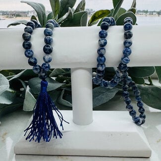 Sodalite Japa Malas - Japamalas Prayer Meditation Mantra Counting Beads Necklace - 8mm Sodalite Japa Malas - Japamalas Prayer Meditation Mantra Counting Beads Necklace - 8mm