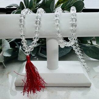 Clear (Crystal) Quartz Mala - Prayer Japa Chanting Meditation 108 Beads Necklace & Tassel Clear (Crystal) Quartz Mala - Prayer Japa Chanting Meditation 108 Beads Necklace & Tassel