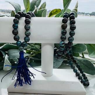 Shattuckite Japa Malas - Japamalas Prayer Meditation Mantra Counting Beads Necklace - 8mm
