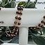 Brown Beaded Wooden Rosary -Cross Jesus Japamalas Prayer Meditation Mantra Counting Beads Necklace - 8mm