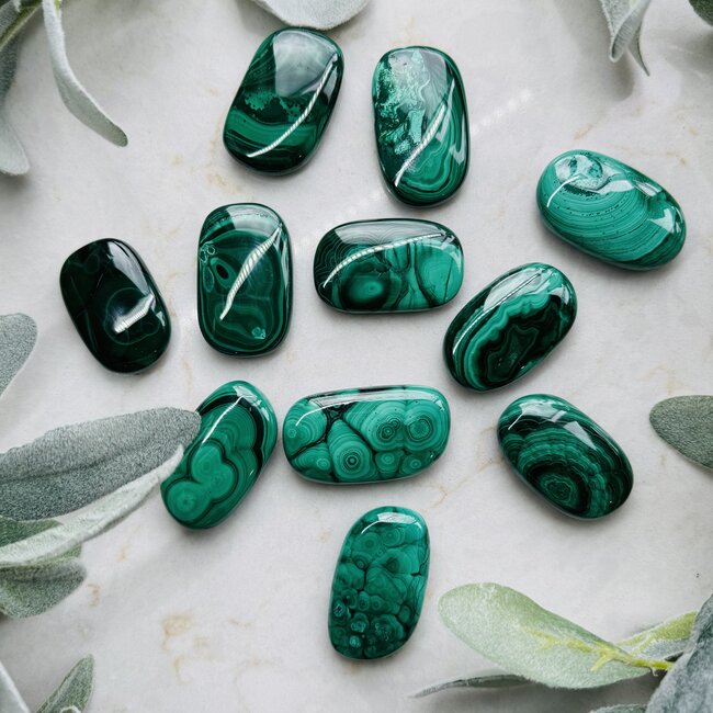 Malachite Palm Pillow Pillow Stone