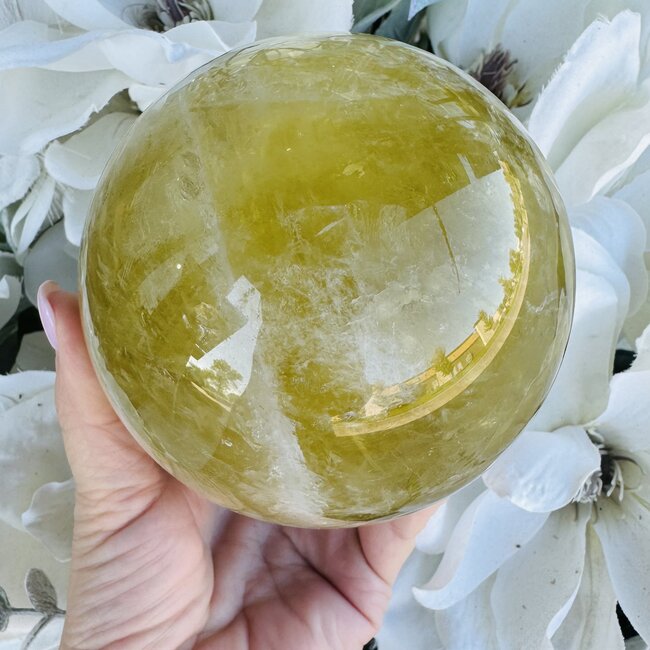 Citrine Sphere Orb (AAA Grade)-100mm Specimen