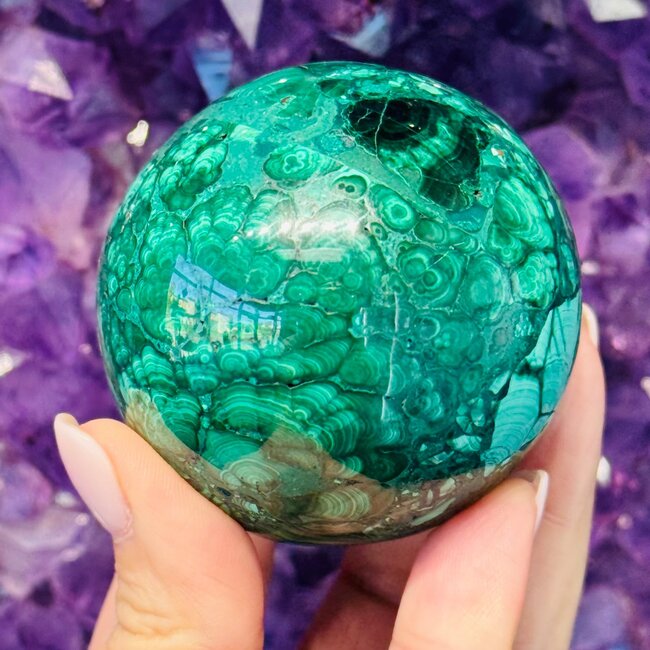 Malachite Spheres Orb - 55mm