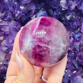 Purple Fluorite Sphere Orb - 45mm