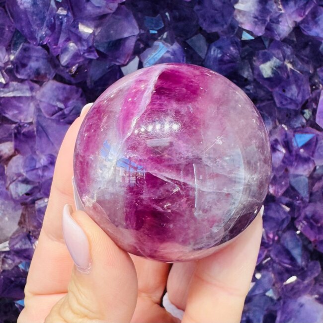 Purple Fluorite Sphere Orb - 45mm