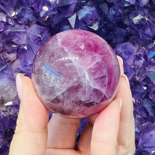 Purple Fluorite Sphere Orb - 45mm