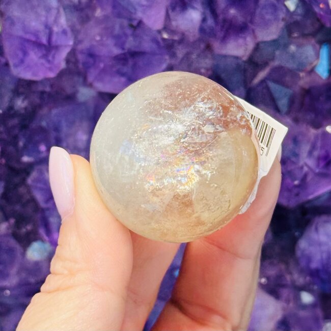 Citrine Sphere Orb - 35mm (Rainbows AA Grade)